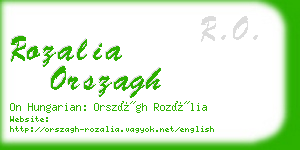 rozalia orszagh business card